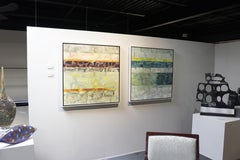 excerpt313, Modern Typeface and Text Abstraction in Oil and Cold Wax on Canvas