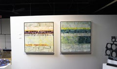 excerpt314, Modern Typeface and Text Abstraction in Oil and Cold Wax on Canvas