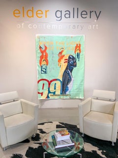 When the light hits the ice- Pop Art Acrylic & Oil Painting, Unstretched Canvas