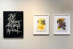 Goin' Steady- Bold Yellow Graphic Text Marker, Pen & Pencil on Paper