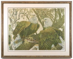 "Raptor Rapture" by Janet Turner, Serigraph, 1976