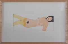 Vintage "Beautiful Kate #14" by Tom Wesselmann, Graphite and liquitex on ragboard, 1982