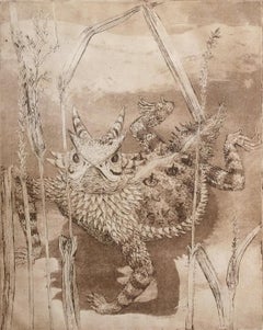 "Beyond the Grasses" by Janet Turner, Etching aquatint, c. 1958