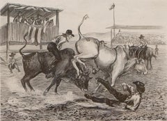 "Introduction to Rodeo" by Janet Turner, Lithograph, 1941