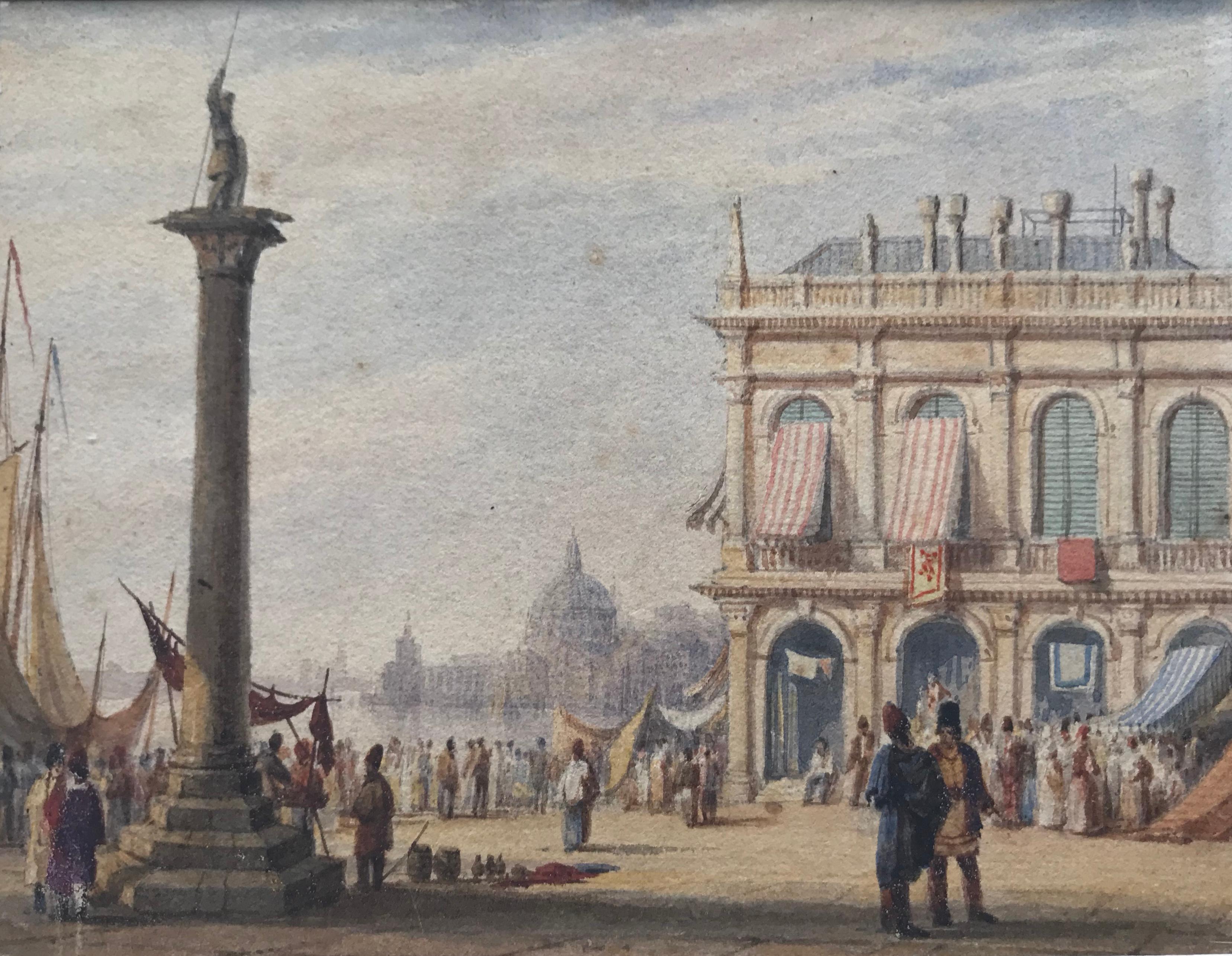 Circle of Edward Pritchett, The Piazzetta, St Mark's Square, Venice - Art by (Circle of) Edward Pritchett