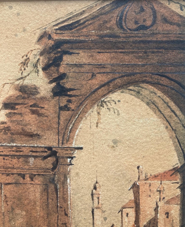 Follower von Francesco Guardi, klassische Figuren in einem mediterranen