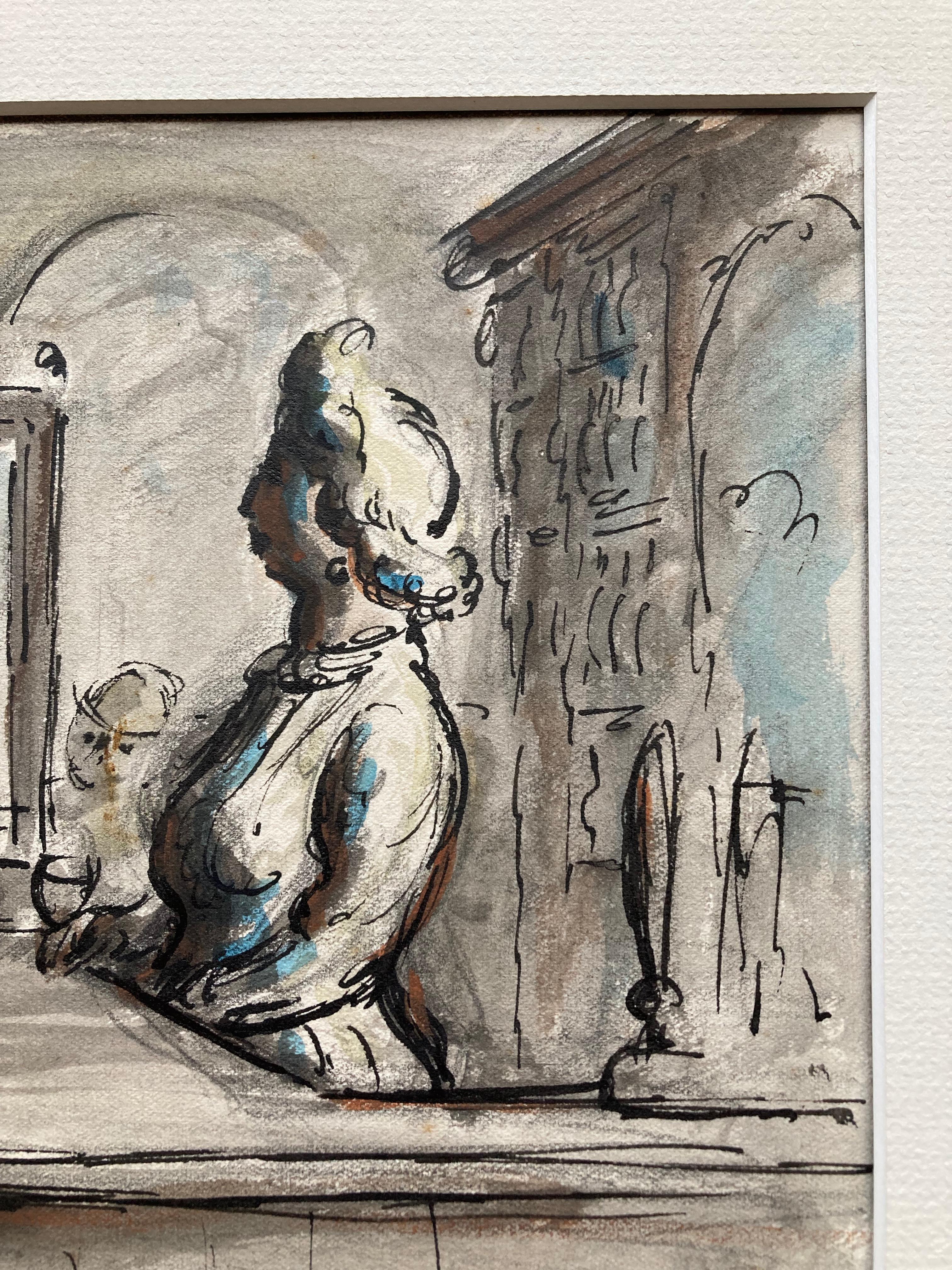 Edward Ardizzone, Bar scene, original drawing 3