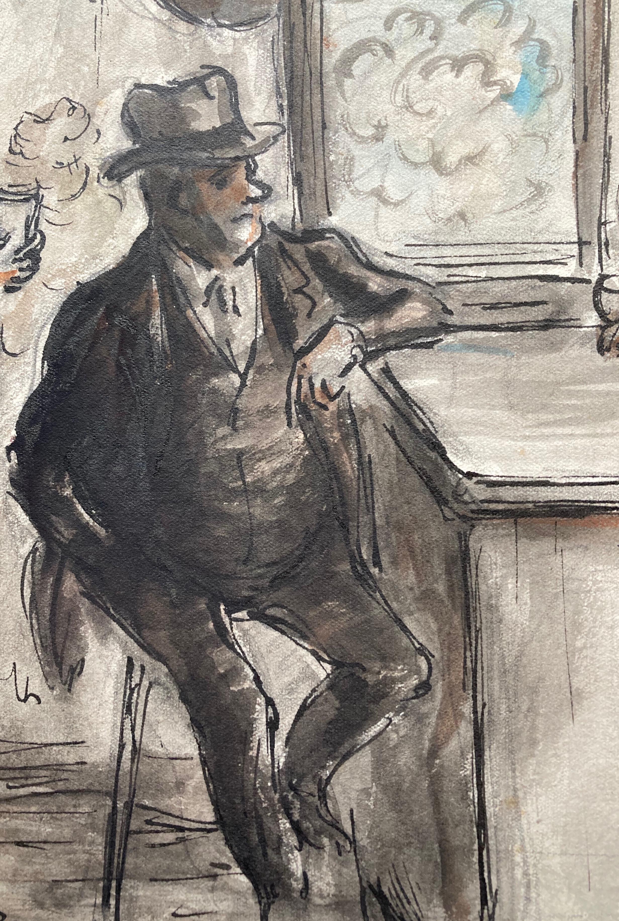 Edward Ardizzone, Bar scene, original drawing For Sale 6