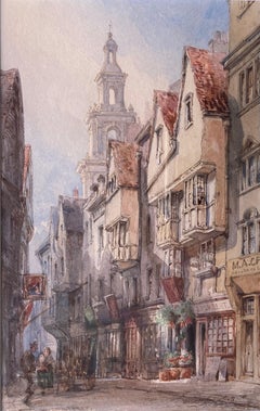 Ernest George, Victorian London street scene, The Strand