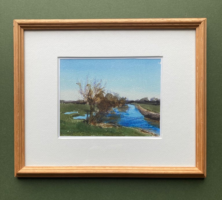 Trout stream in Oxfordshire - Modern Art by John Newberry