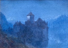William Collingwood, château de Chillon, lac de Genève, Suisse