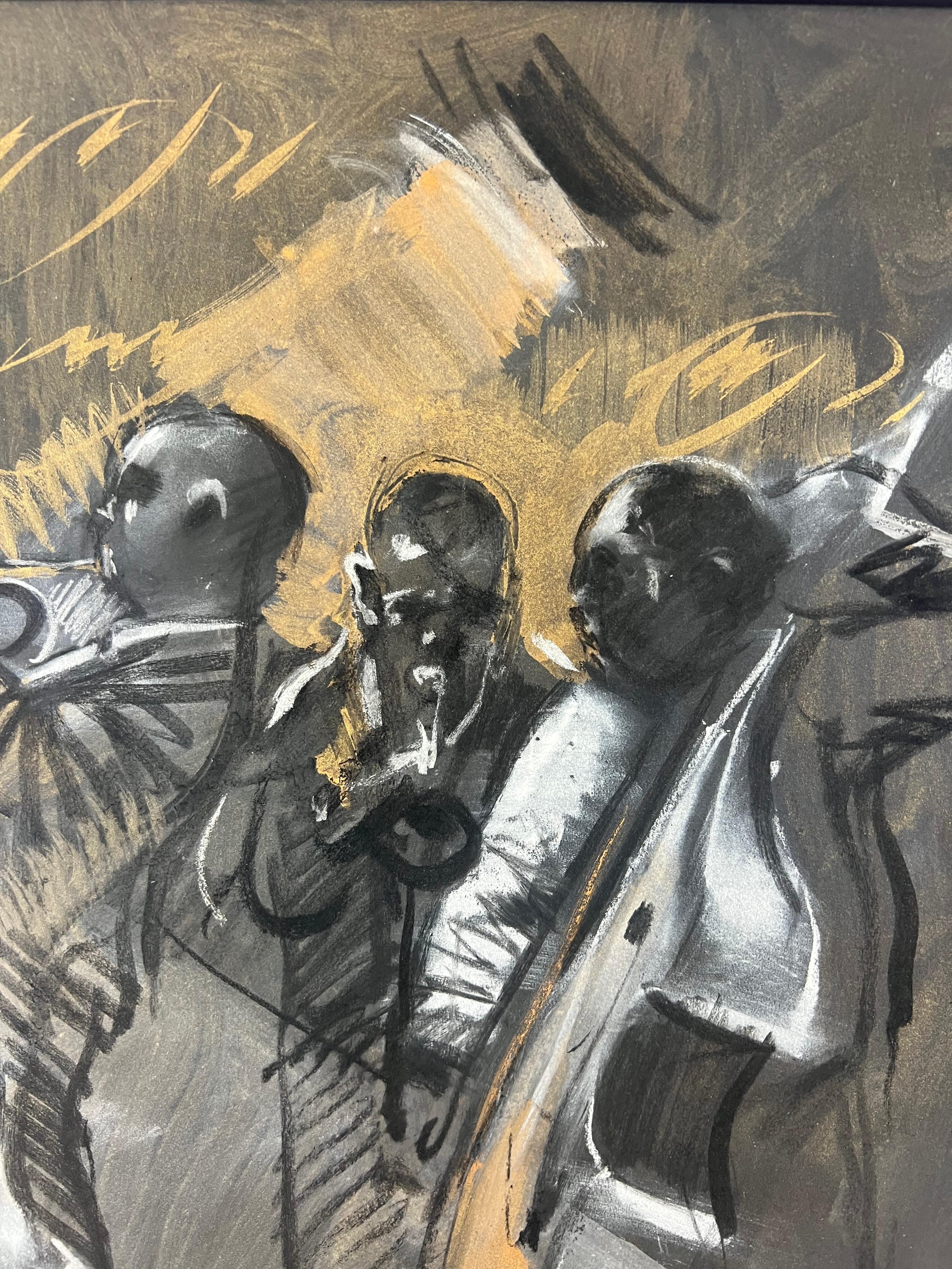 Charlie Mackesy Dibujo original de músicos de Jazz de Nueva Orleans 4