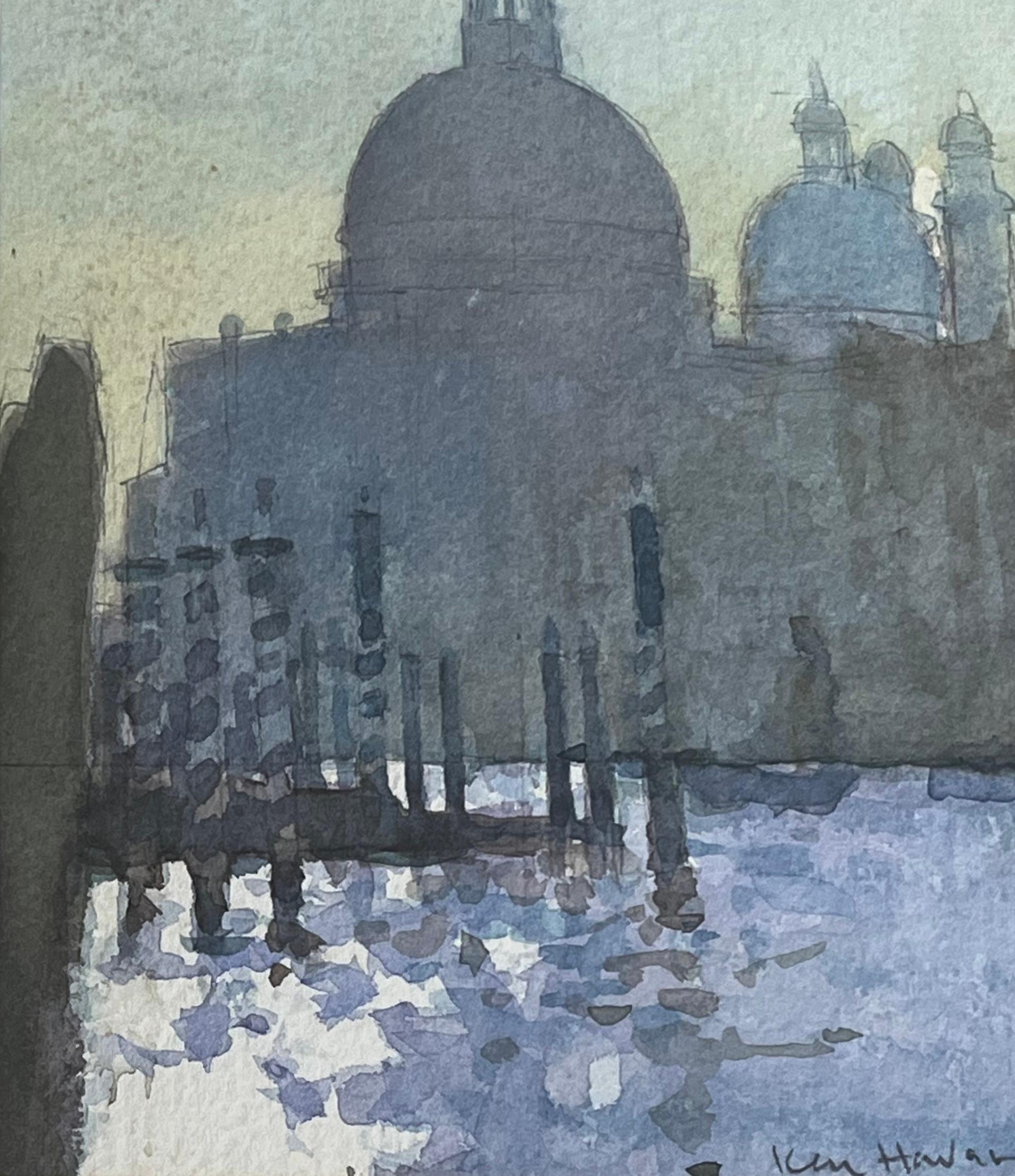Impressionist view of Santa Maria della Salute, Grand Canal, Venice - Modern Art by Ken Howard