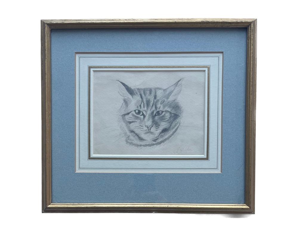 Characterful study of the artist's cat