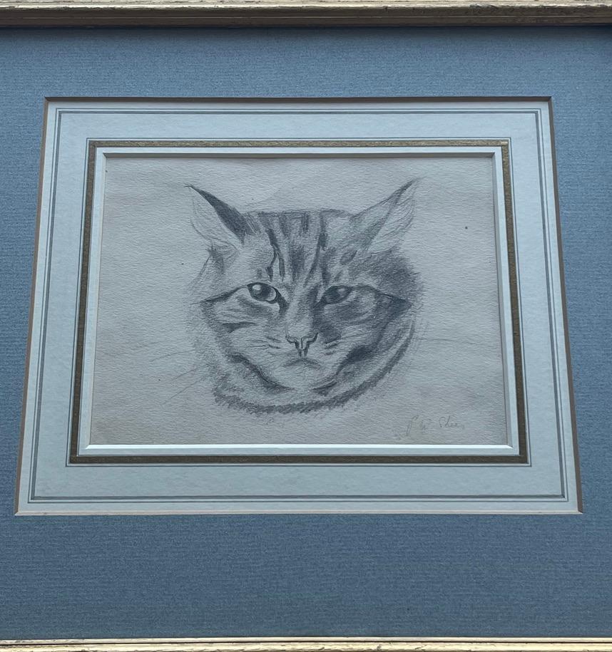 A really super image of a beautiful pussy cat by one of the keystones of the British Modern Art movement, Philip Wilson Steer. The relationship between artists and their pets has often been recorded through the artist's own work. Notable examples
