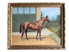 Antique Wonderful 1920s portrait of a thoroughbred race horse