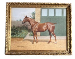 Merveilleux portrait d'un cheval de course des années 1920