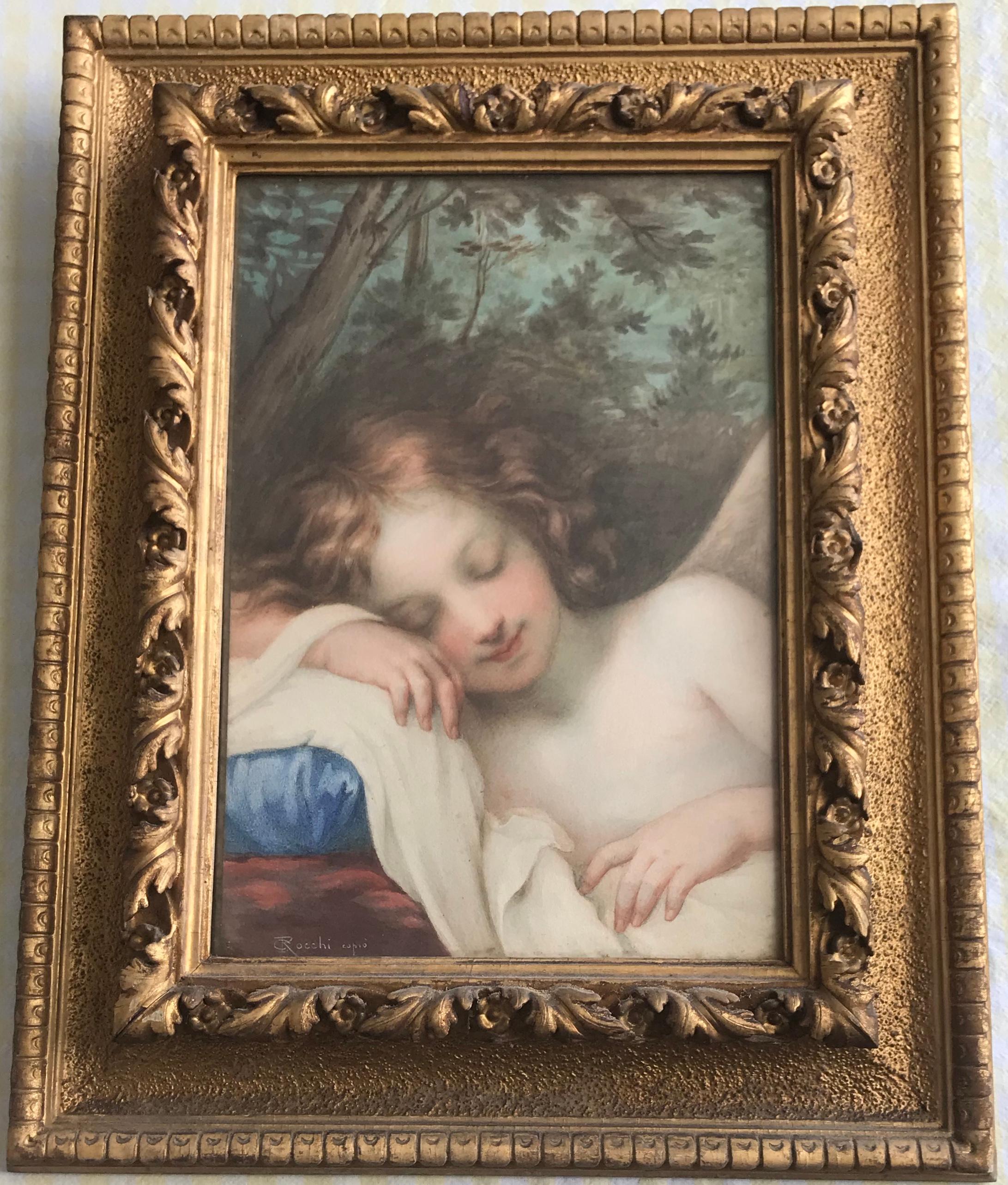Baldassare Franceschini, called Il Volterrano Figurative Painting - Baldassarre Franceschini, Sleeping Cupid, Valentine's Day Gift