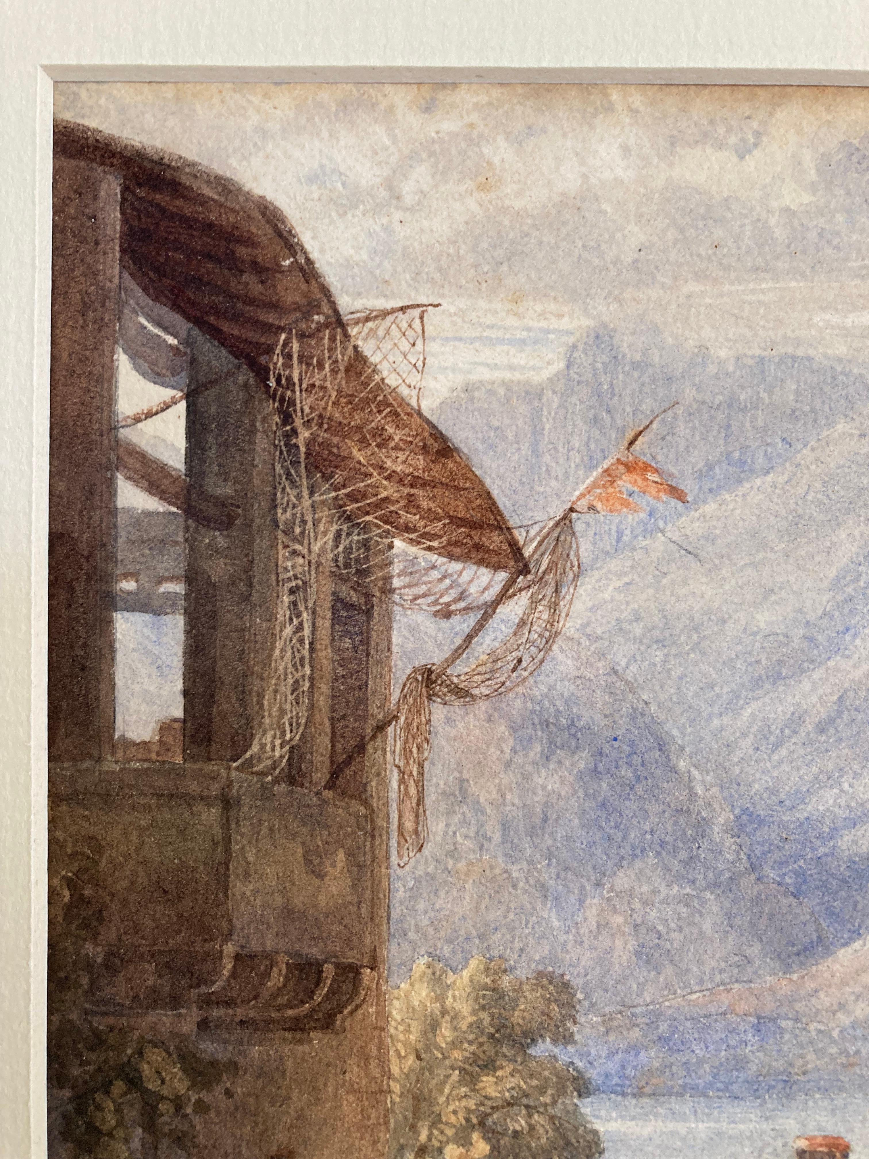 Victorian 19th Century watercolour, Lake Como, Italy For Sale 9