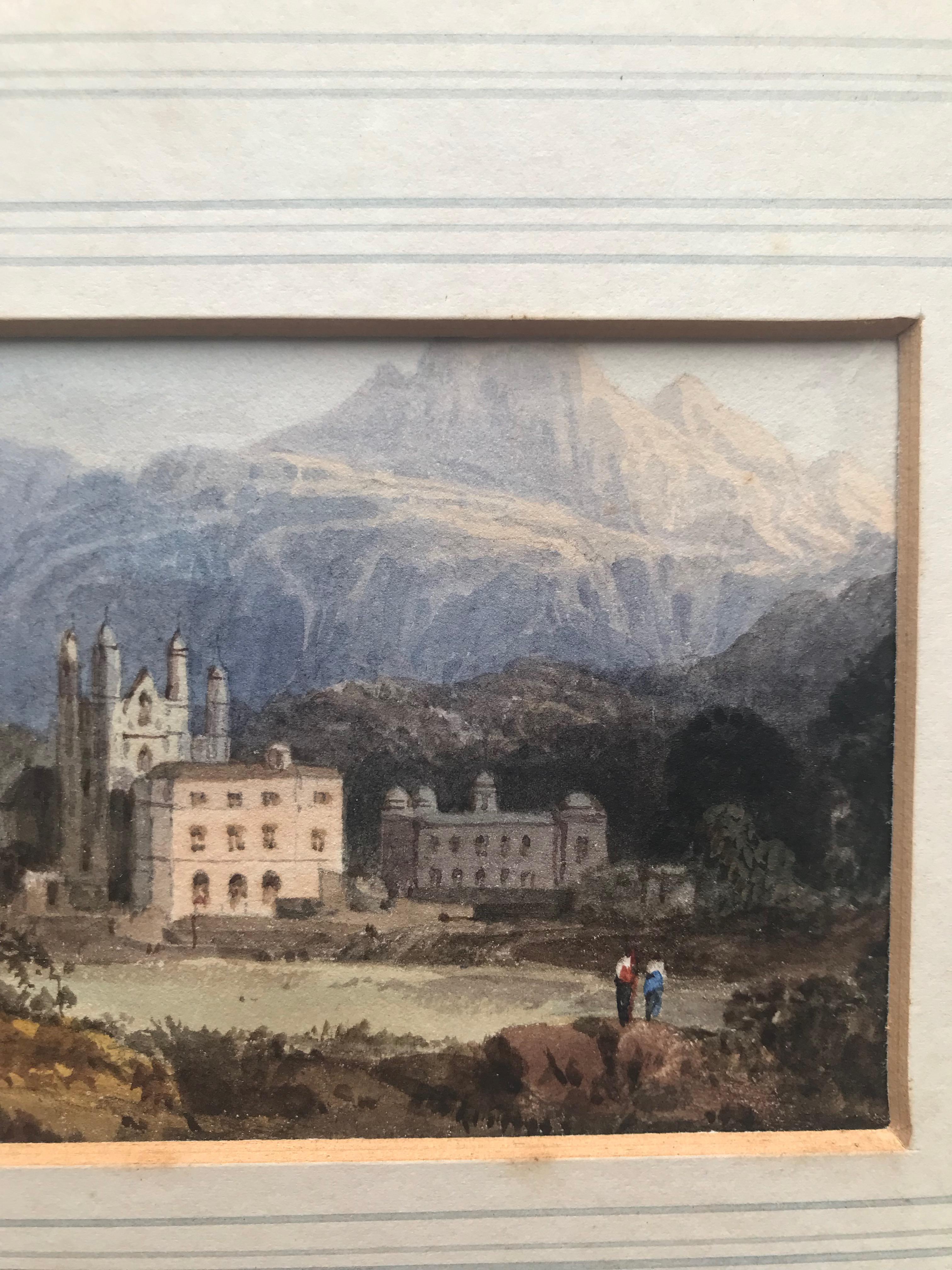 William Crouch, Ansicht eines Landsitzes in den Bergen aus dem frühen 19. im Angebot 2