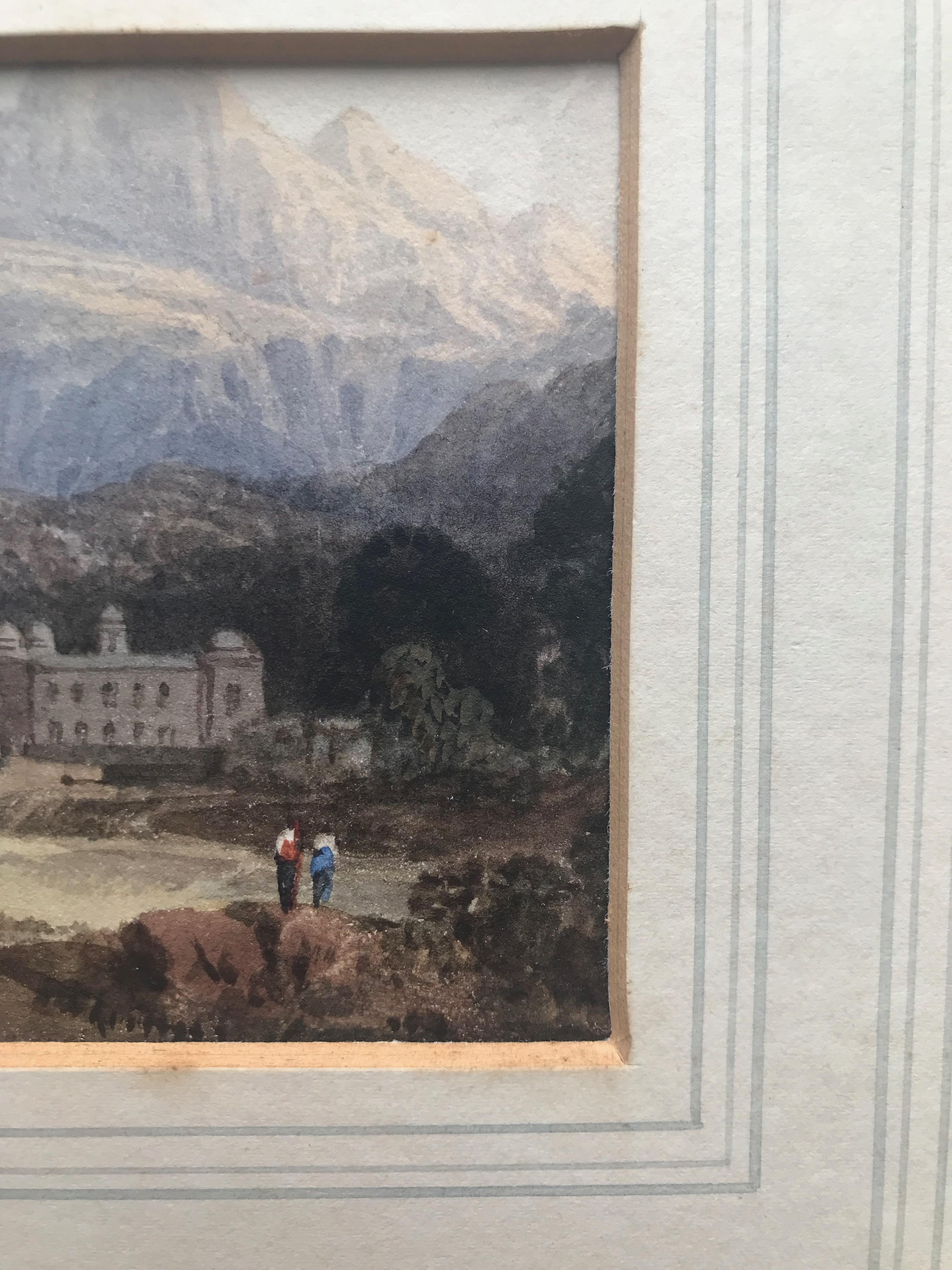 William Crouch, early 19th Century view of a country estate in the mountains For Sale 1