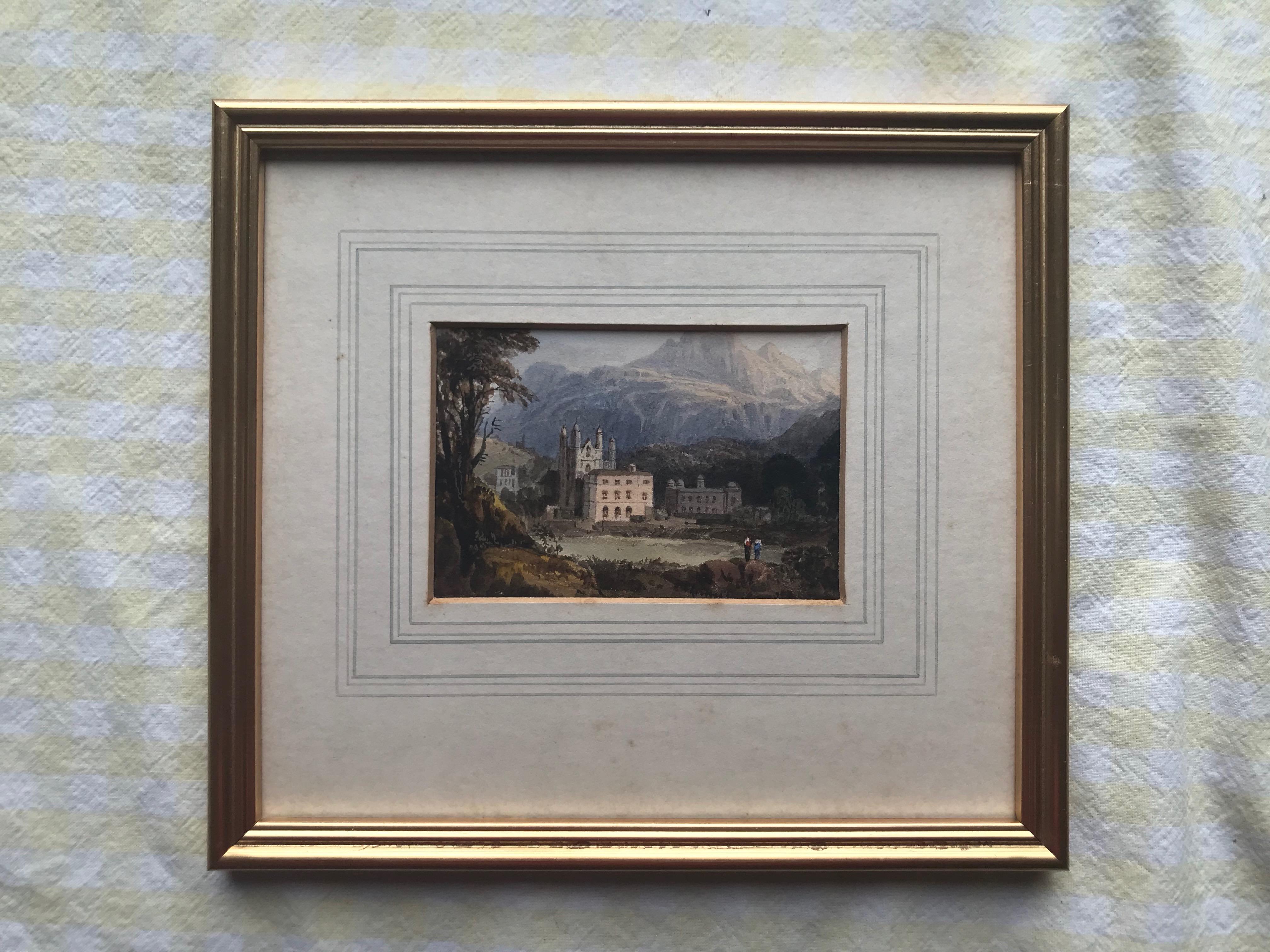 William Crouch, Ansicht eines Landsitzes in den Bergen aus dem frühen 19. im Angebot 5