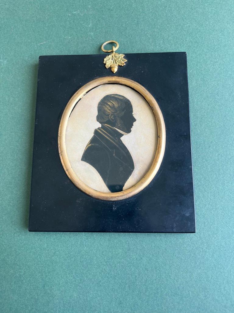 Peter Skeolan mid 19th Century English silhouette portrait For Sale 2