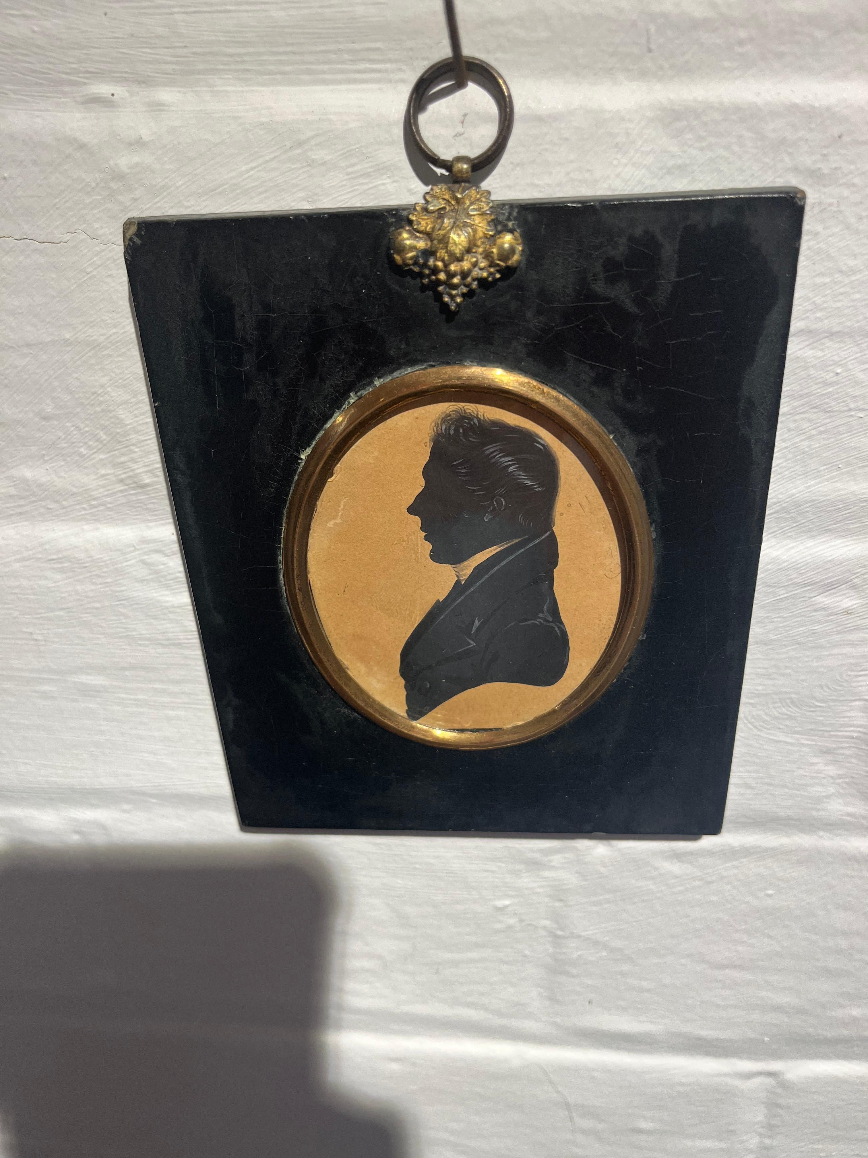 Frederick Frith mid 19th Century English Victorian silhouette portrait For Sale 3