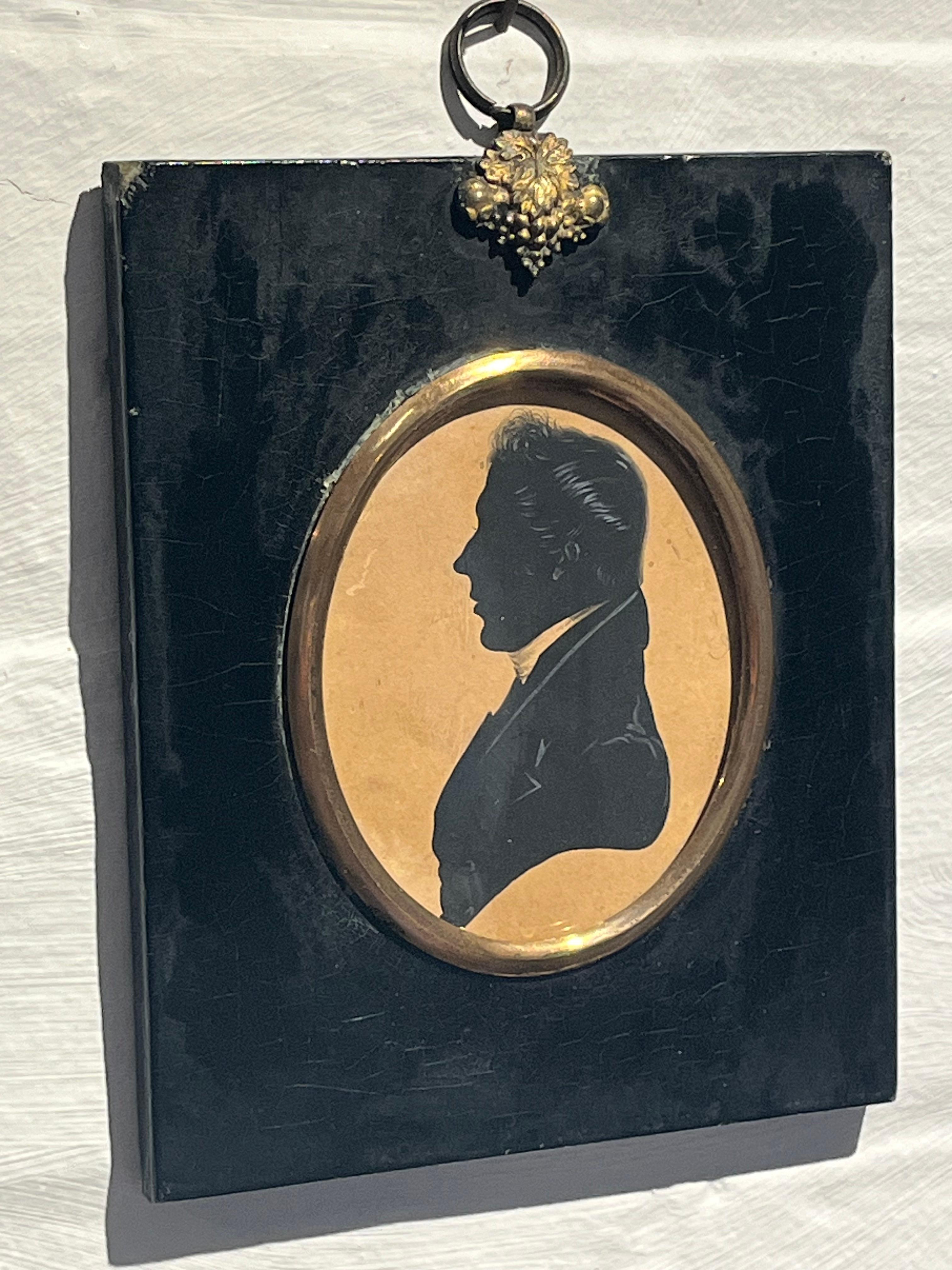 Frederick Frith mid 19th Century English Victorian silhouette portrait For Sale 8
