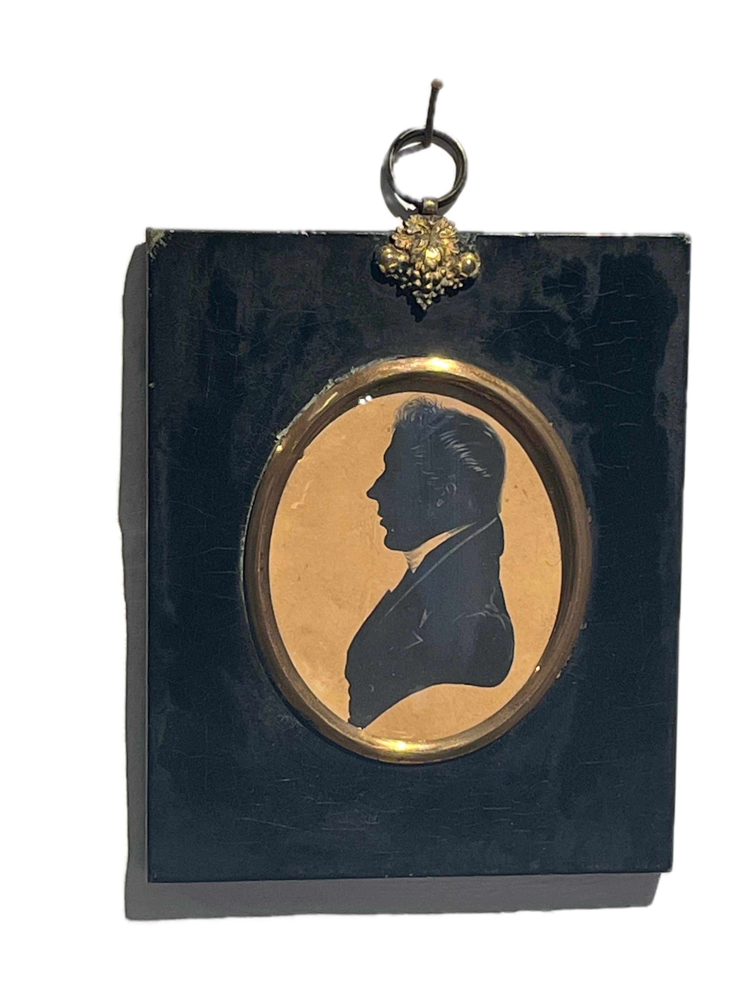Frederick Frith mid 19th Century English Victorian silhouette portrait For Sale 2