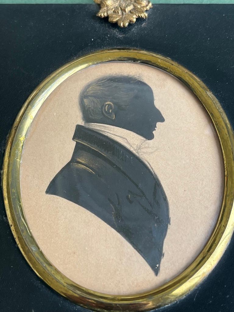 Retrato de silueta victoriana inglesa de mediados del siglo XIX - Portrait Negro de Frederick Frith