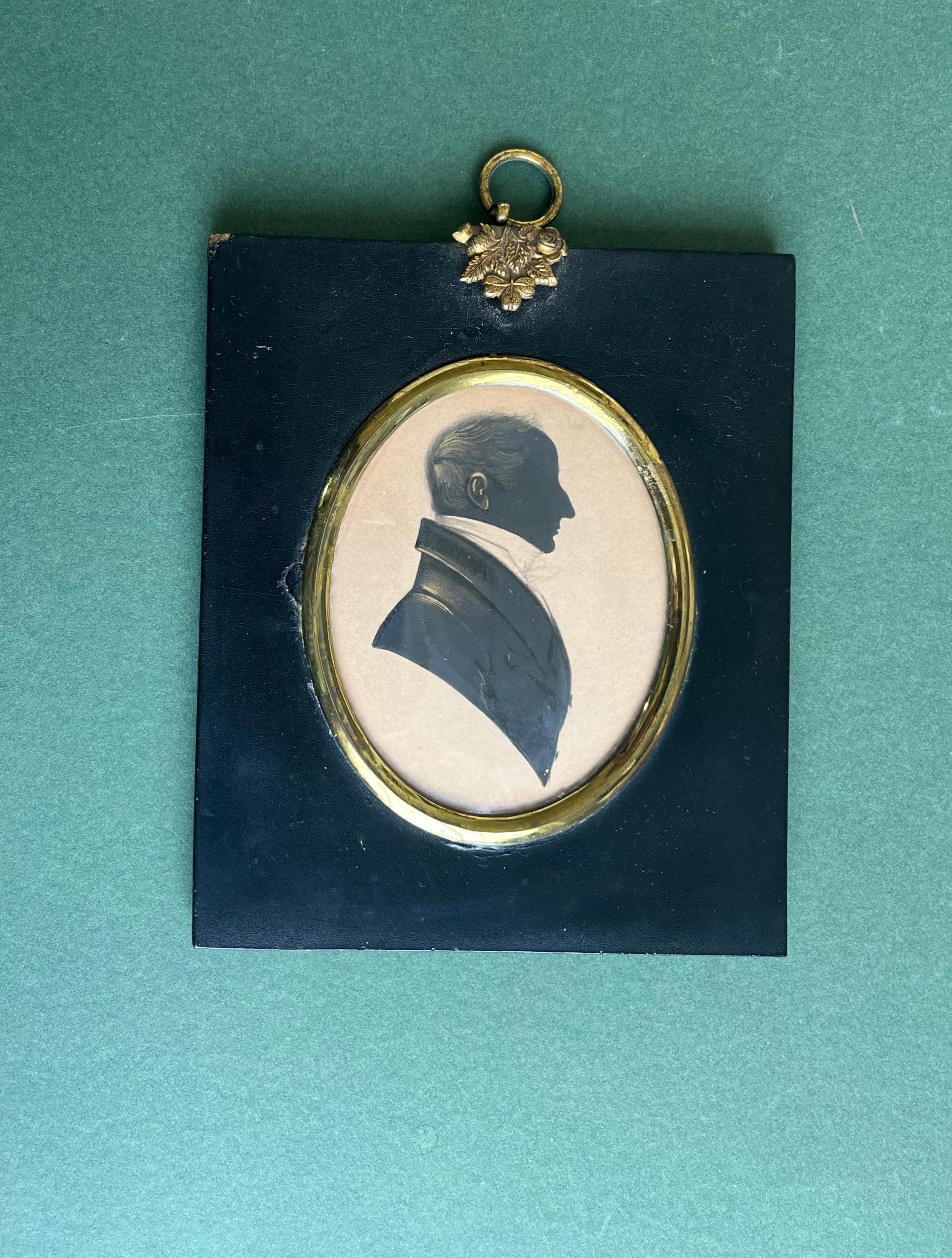 Retrato de silueta victoriana inglesa de mediados del siglo XIX en venta 1