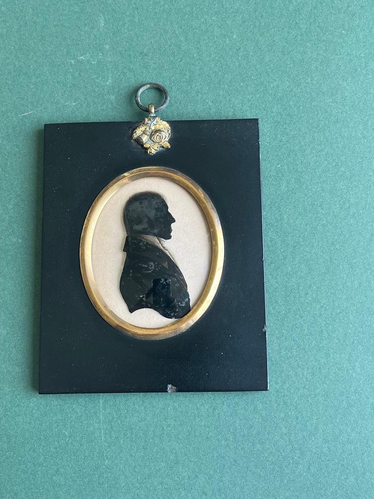 Hinton Gibbs, Début du 19e siècle Anglais Portrait en silhouette victorien en vente 2