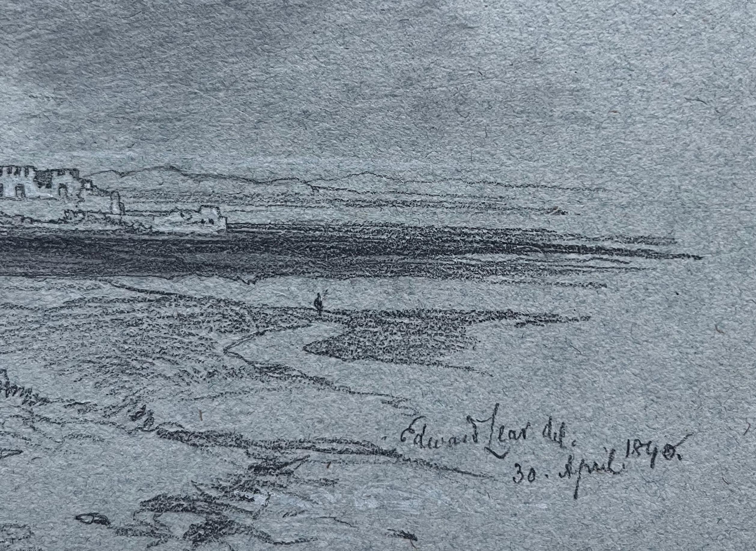 Edward Lear, Dibujo inglés antiguo, Ostia, cerca de Roma en venta 6