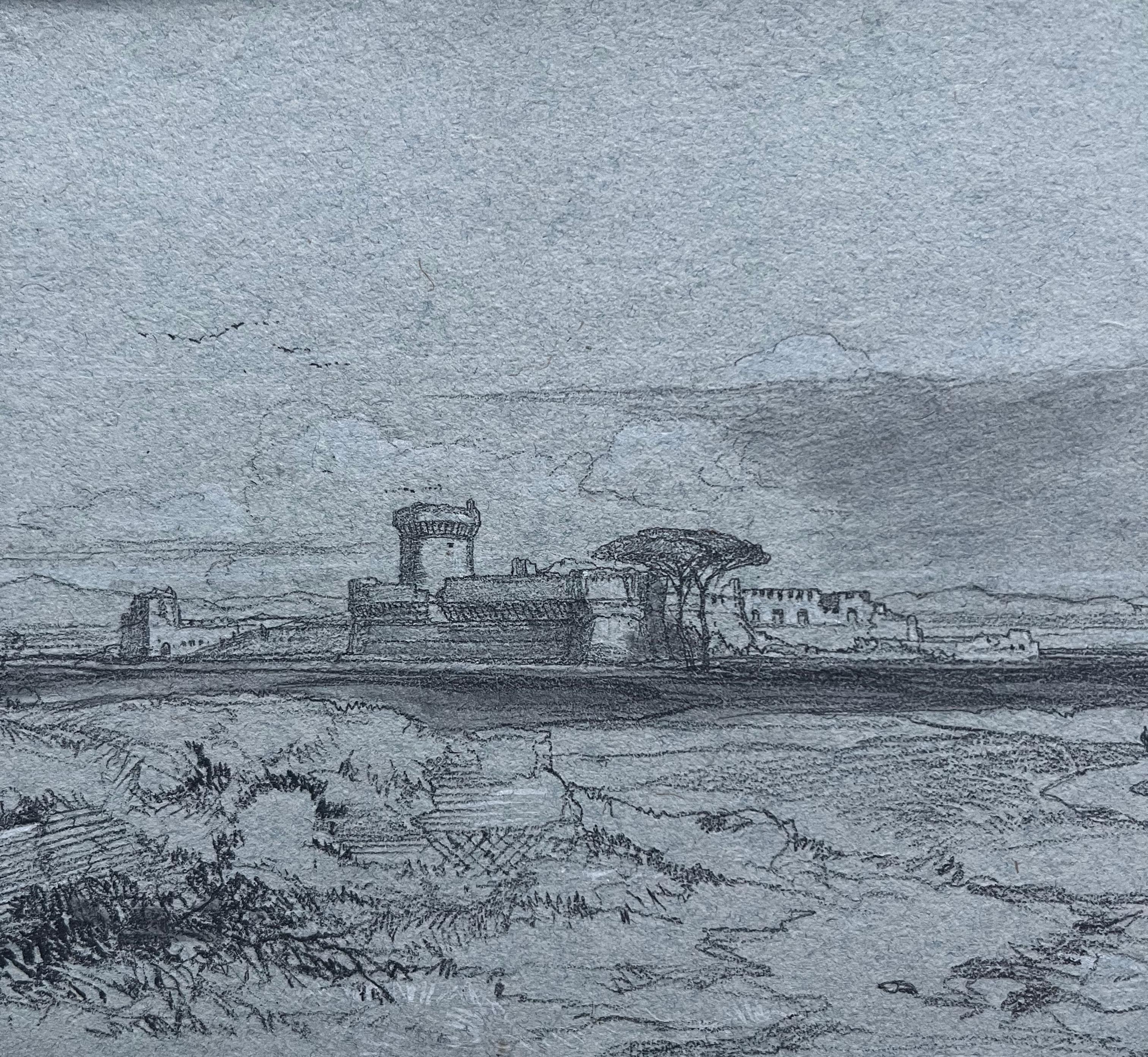 Edward Lear, Dibujo inglés antiguo, Ostia, cerca de Roma en venta 5