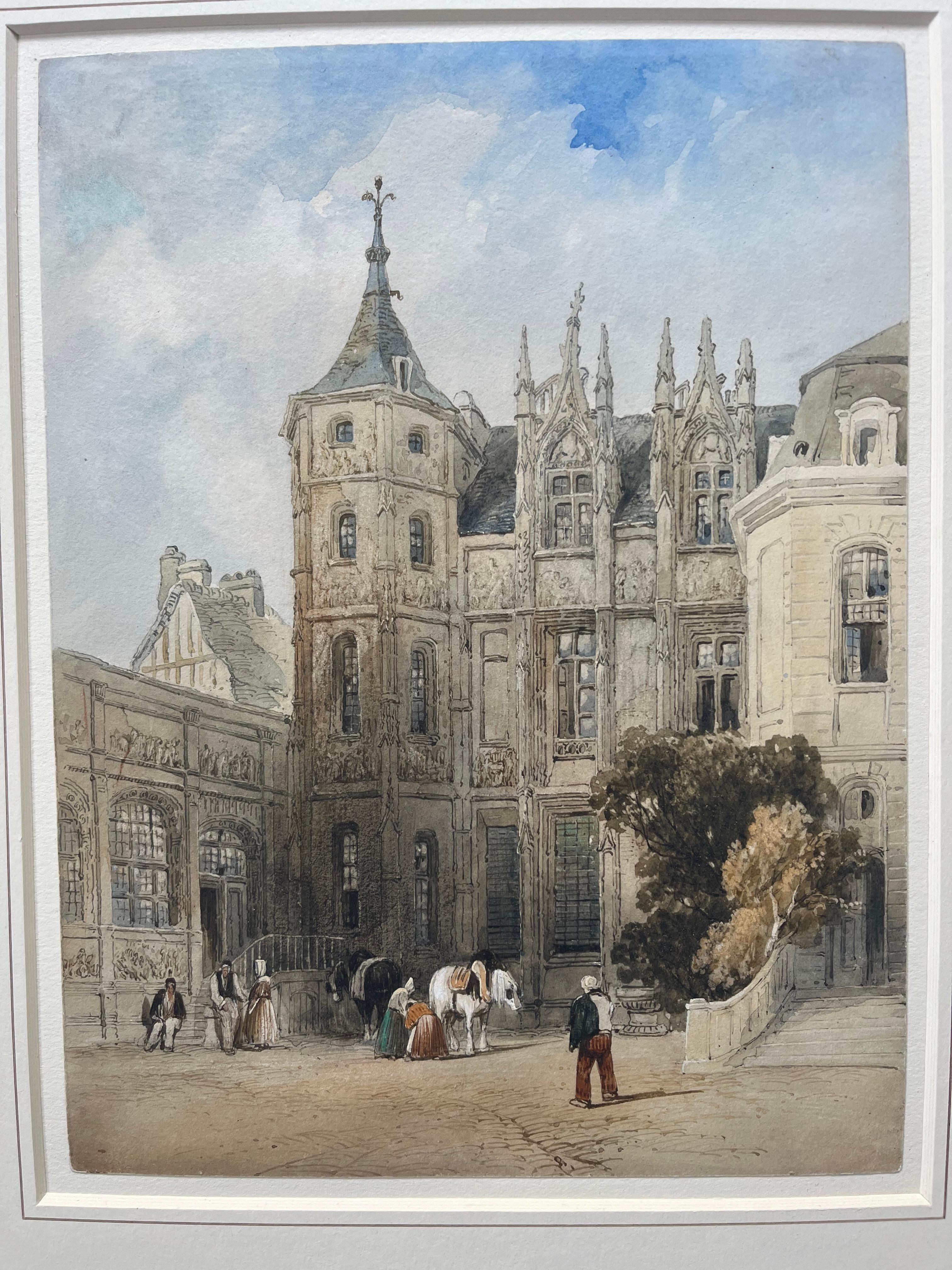 Cotman, Norwich School, Early English Watercolor of Rouen, France For Sale 4