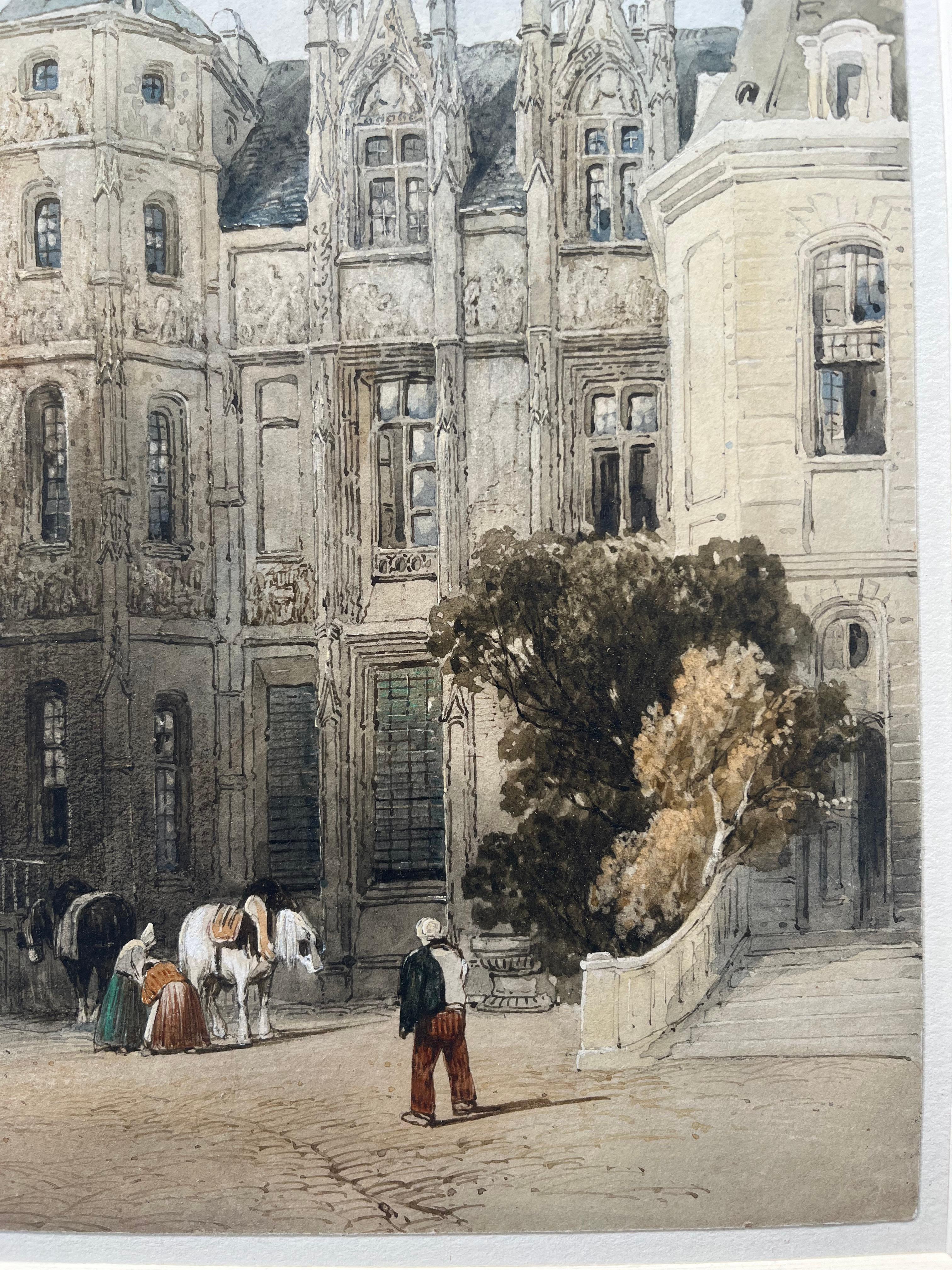 Cotman, Norwich School, Early English Watercolor of Rouen, France For Sale 3