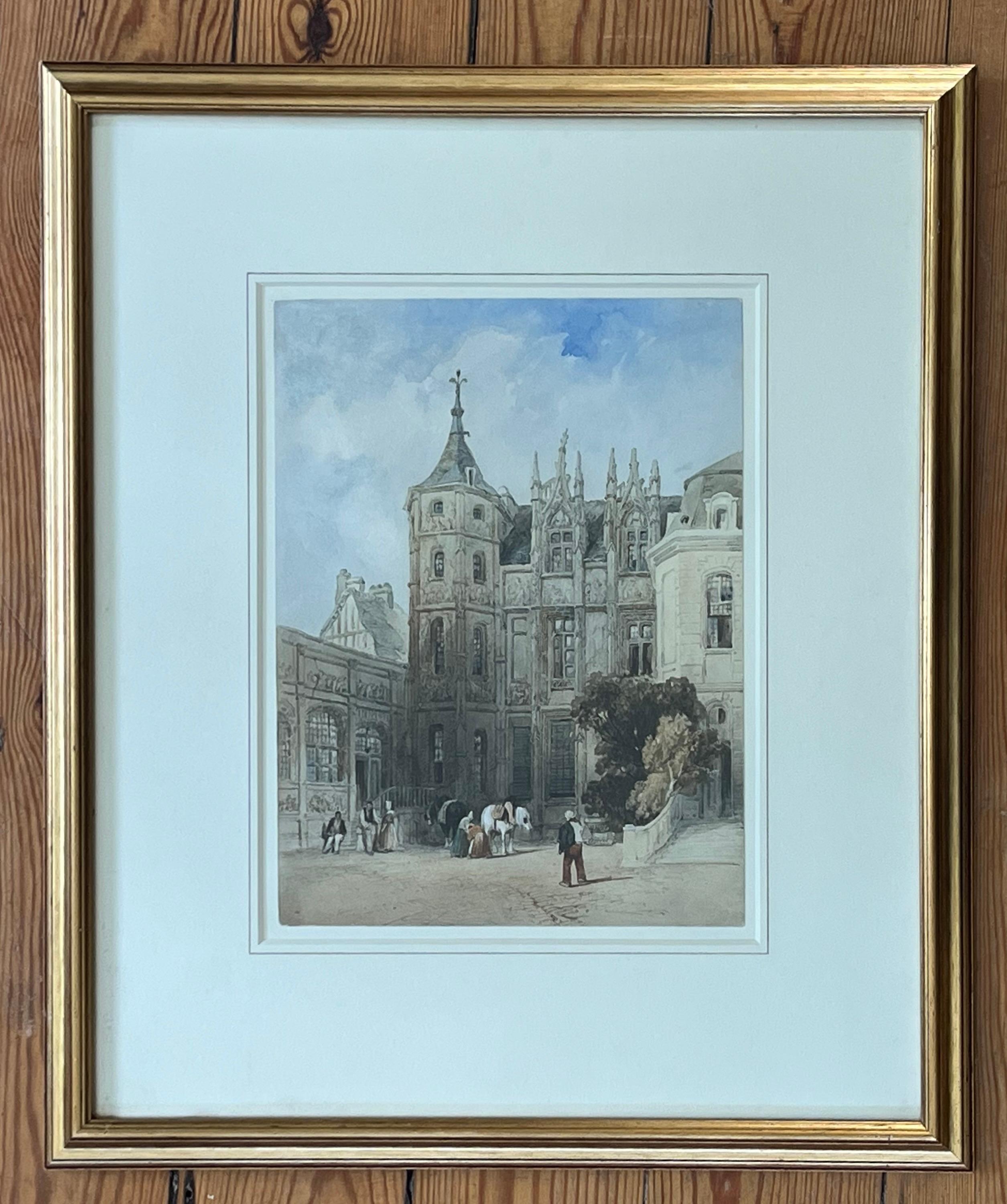 Cotman, Norwich School, Early English Watercolor of Rouen, France For Sale 6