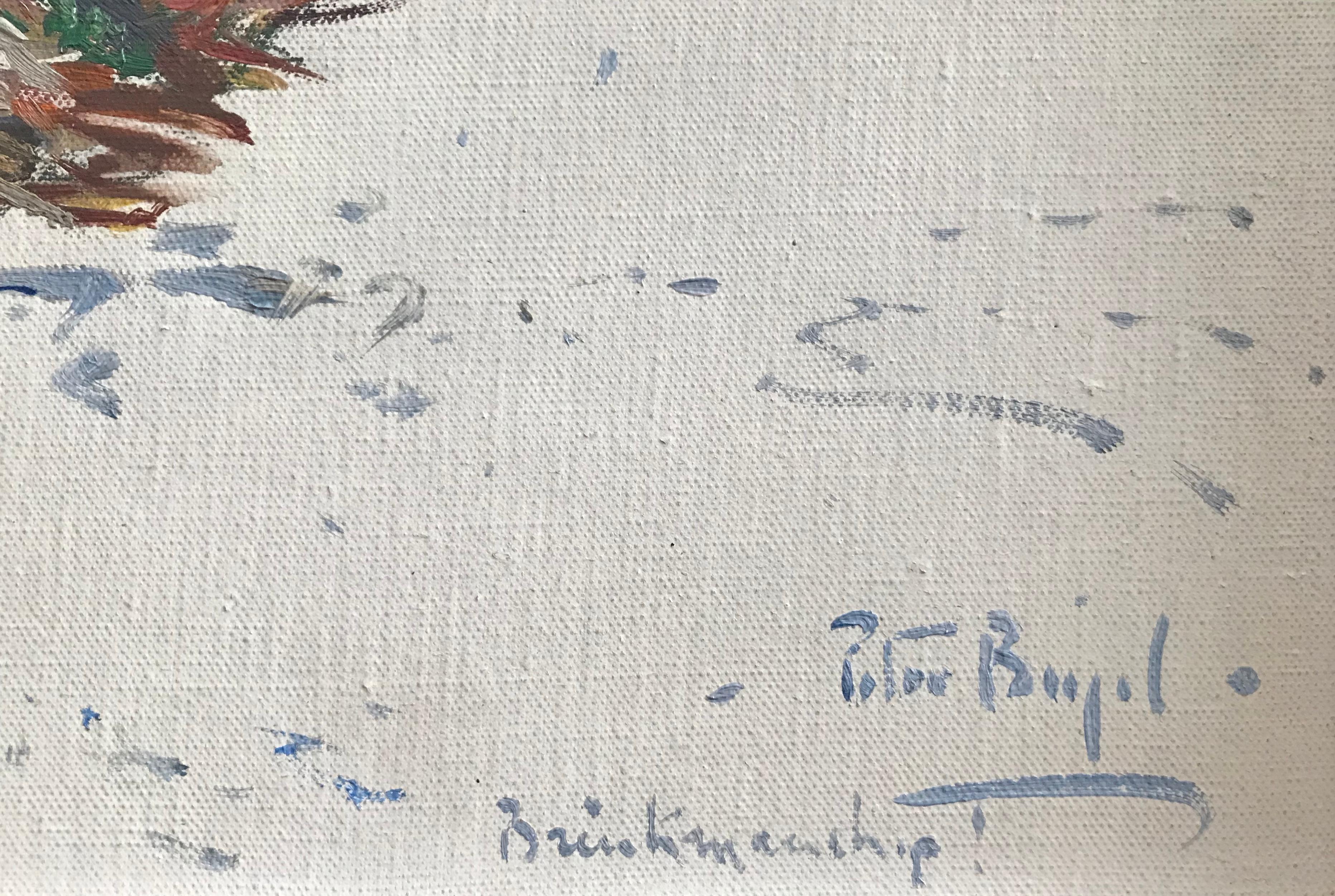 Brinkmanship, Pheasants in the snow, Sporting Art by Peter Biegel 1