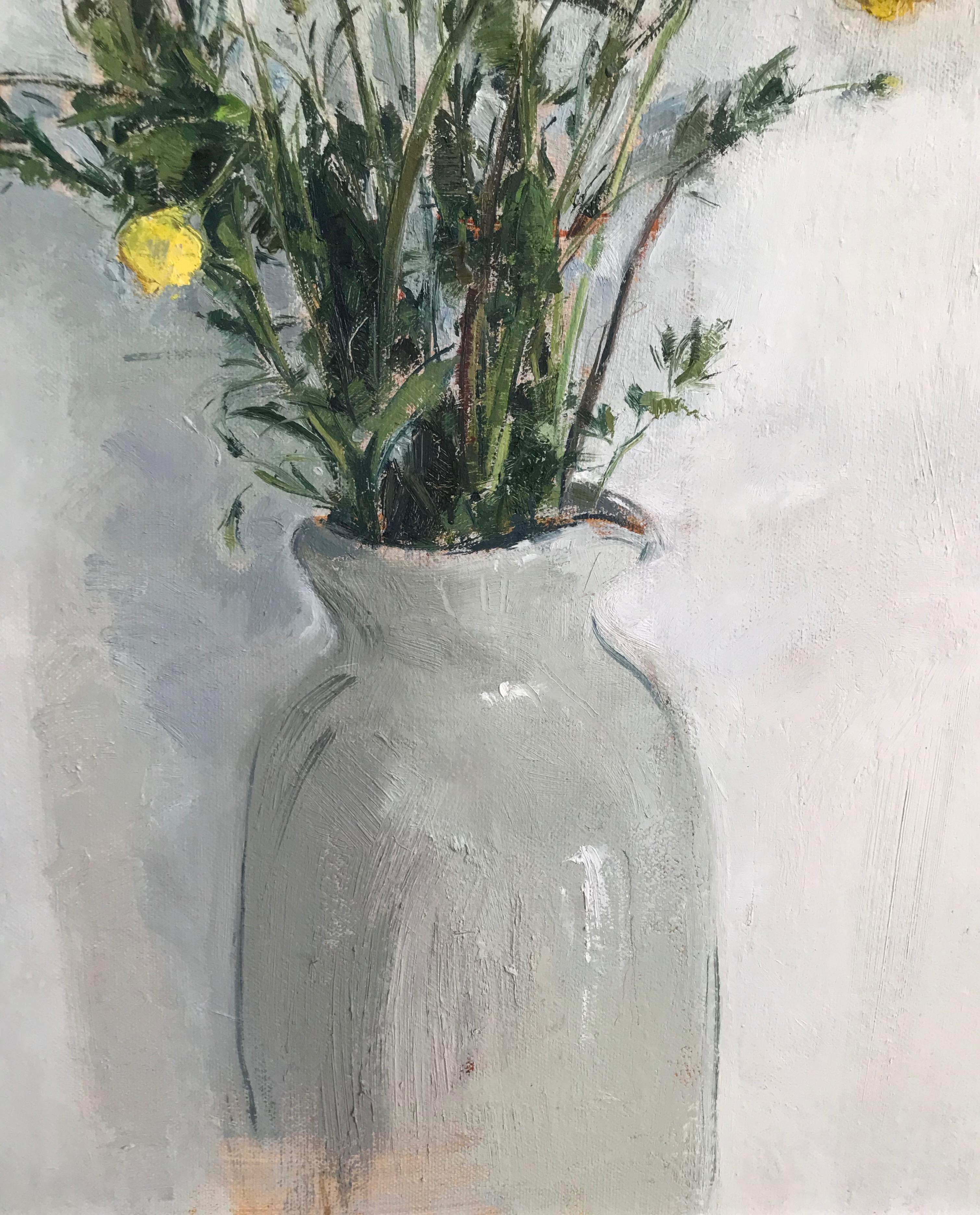 Adrian Parnell (b.1952)
Jug of flowers, 
Signed with initials,
Inscribed with title and date verso
Oil on canvas,
20 x 16 inches

A delicate and subtly captured study of summer flowers.

Adrian Parnell was born in London and studied at St Martin's