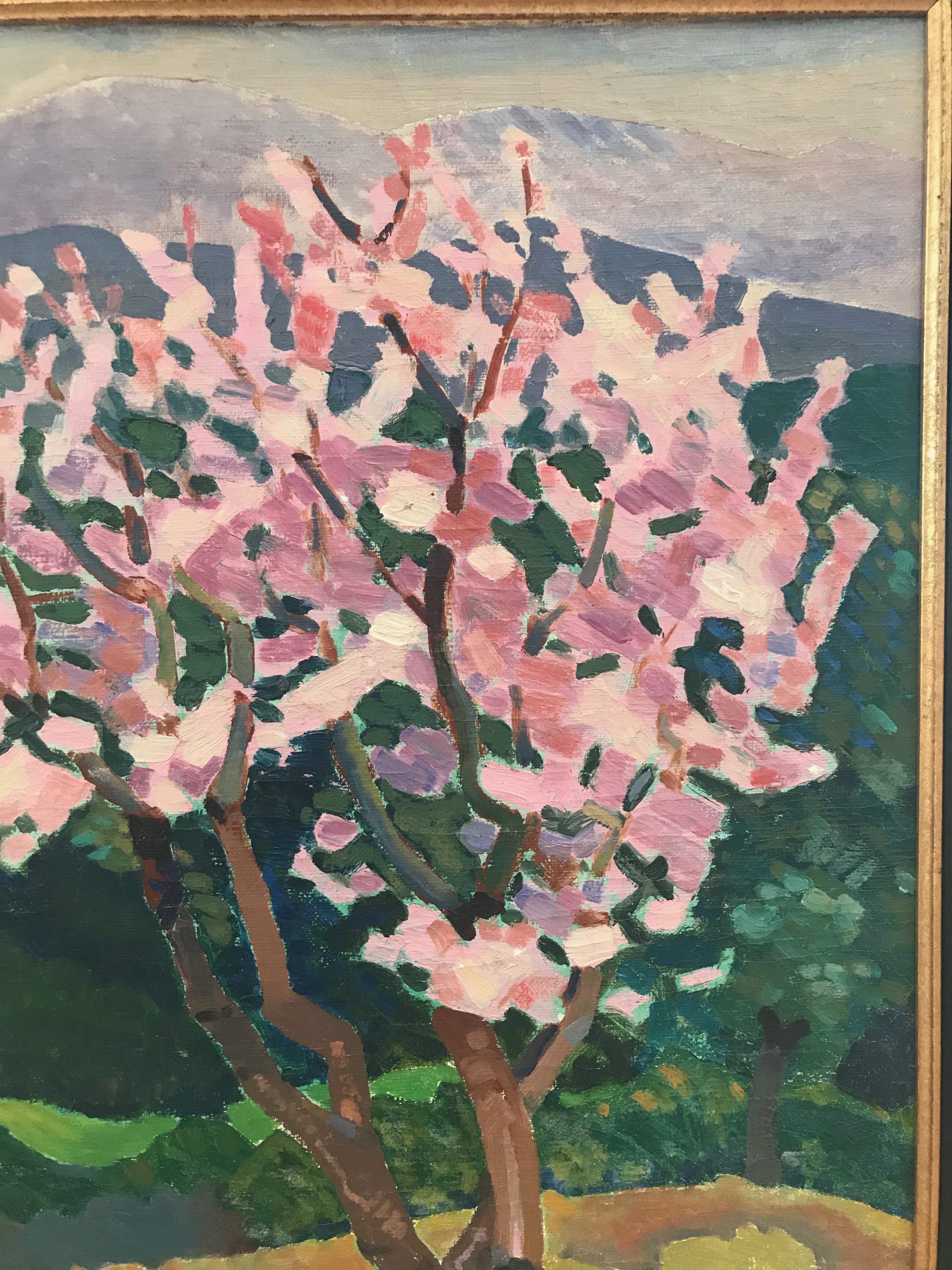 Ernest Yarrow Jones, Post-Impressionist view of Blossom in Corsica 2