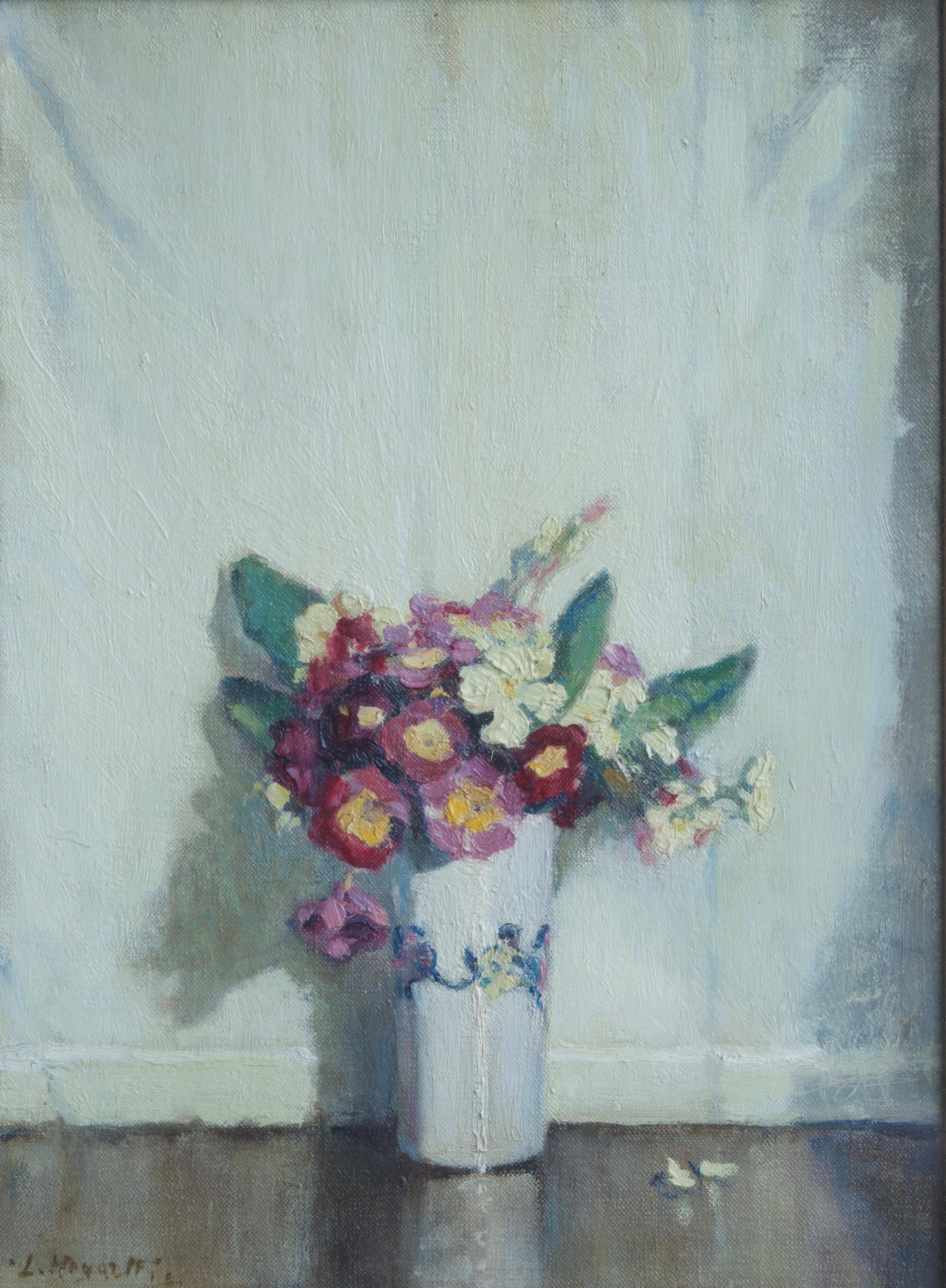 Lizzie Hogarth, Impressionist still life of flowers in a vase 1