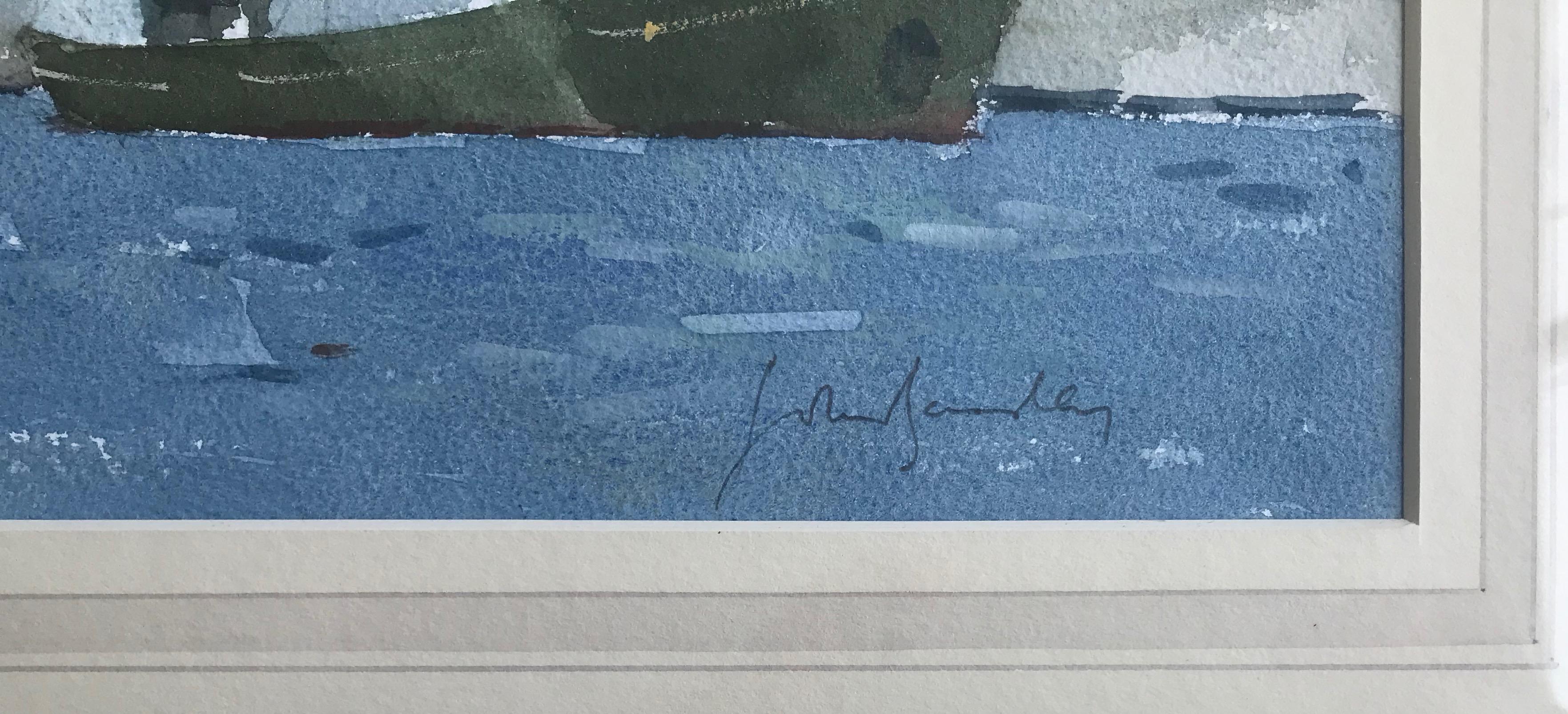 John Yardley (born 1933)
L' Armada de la Liberté, Rouen,
signed and inscribed with title to the reverse,
watercolour,
9½ x 13¼ inches

A master of watercolour, John Yardley has captured a colourful snapshot of this momentous scene. 
The Armada de la