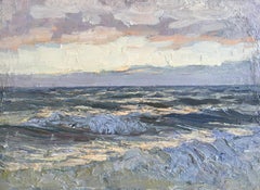 Giorgio Belloni, Italian Impressionist, plein air seascape, Ligurian coast