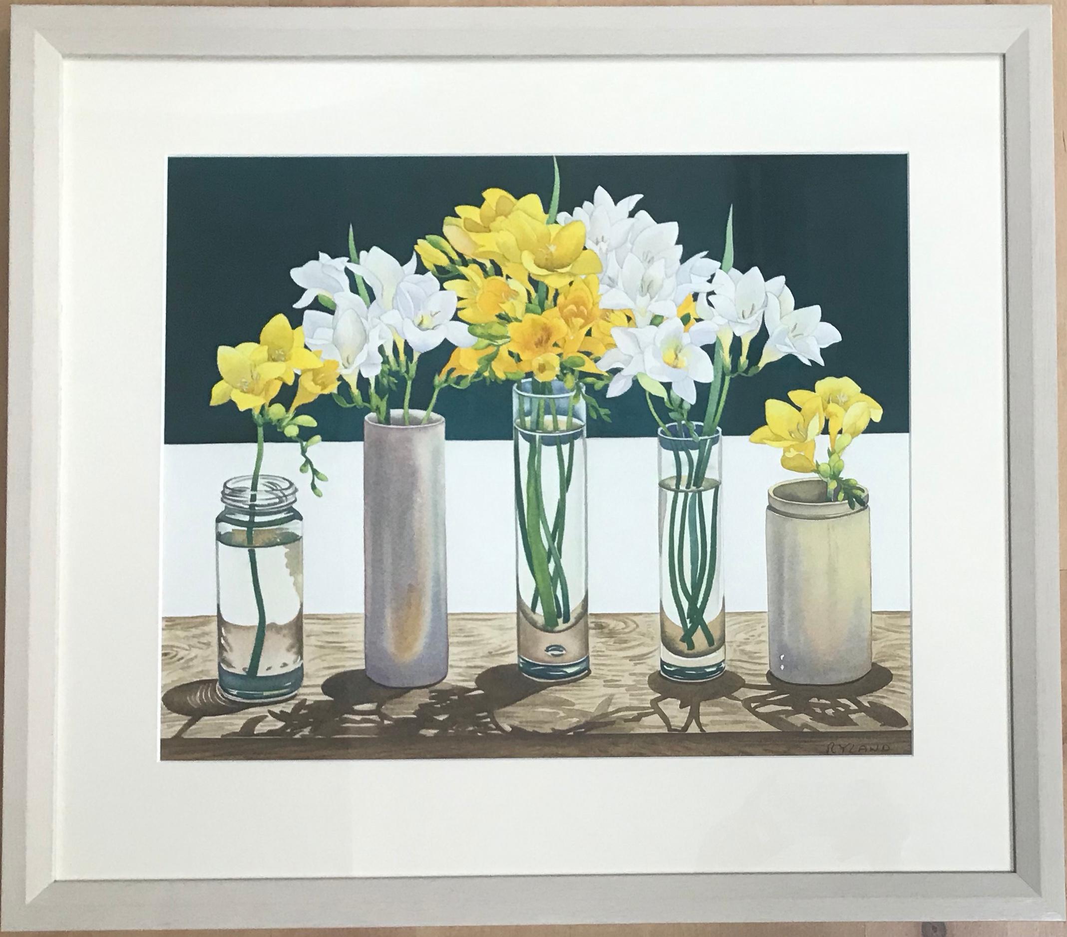 Christopher Ryland, Contemporary Still life of Freesias For Sale 2