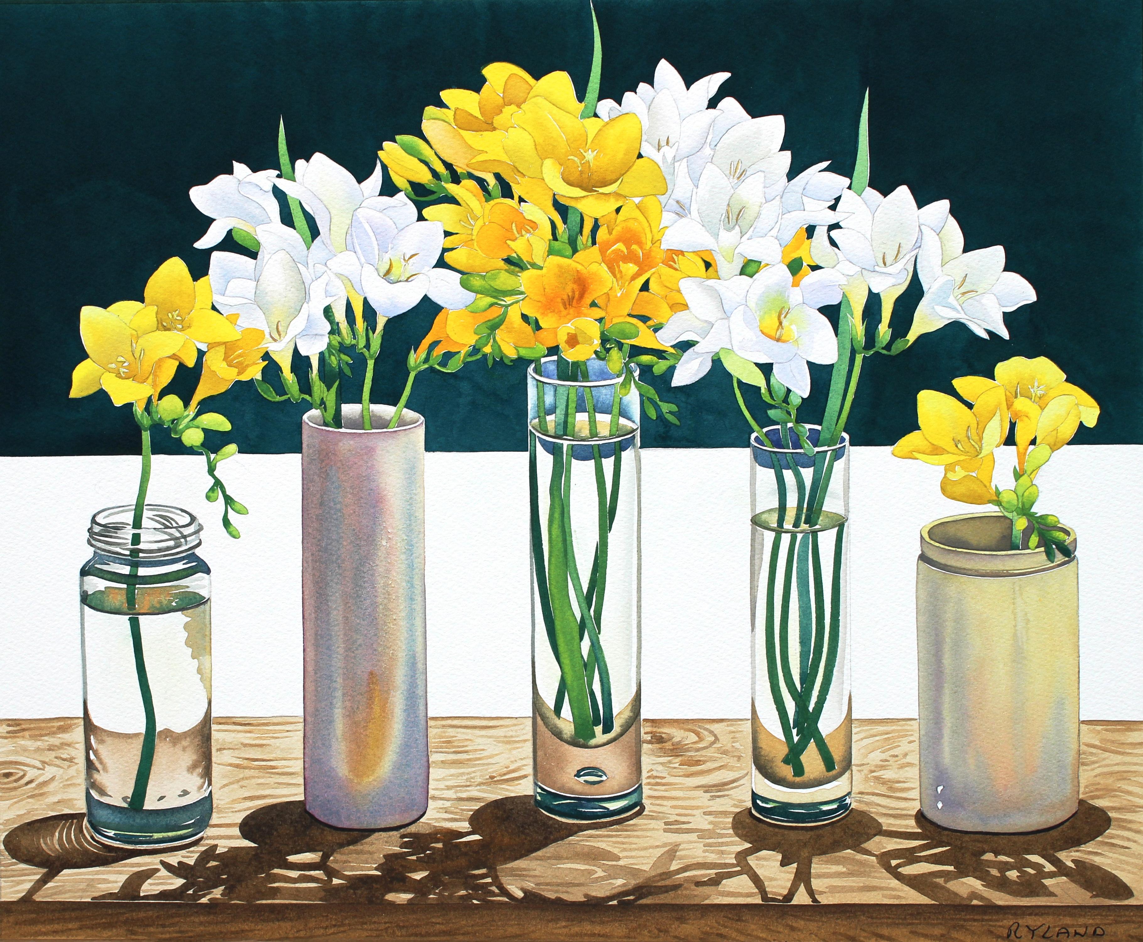 Christopher Ryland, Contemporary Still life of Freesias