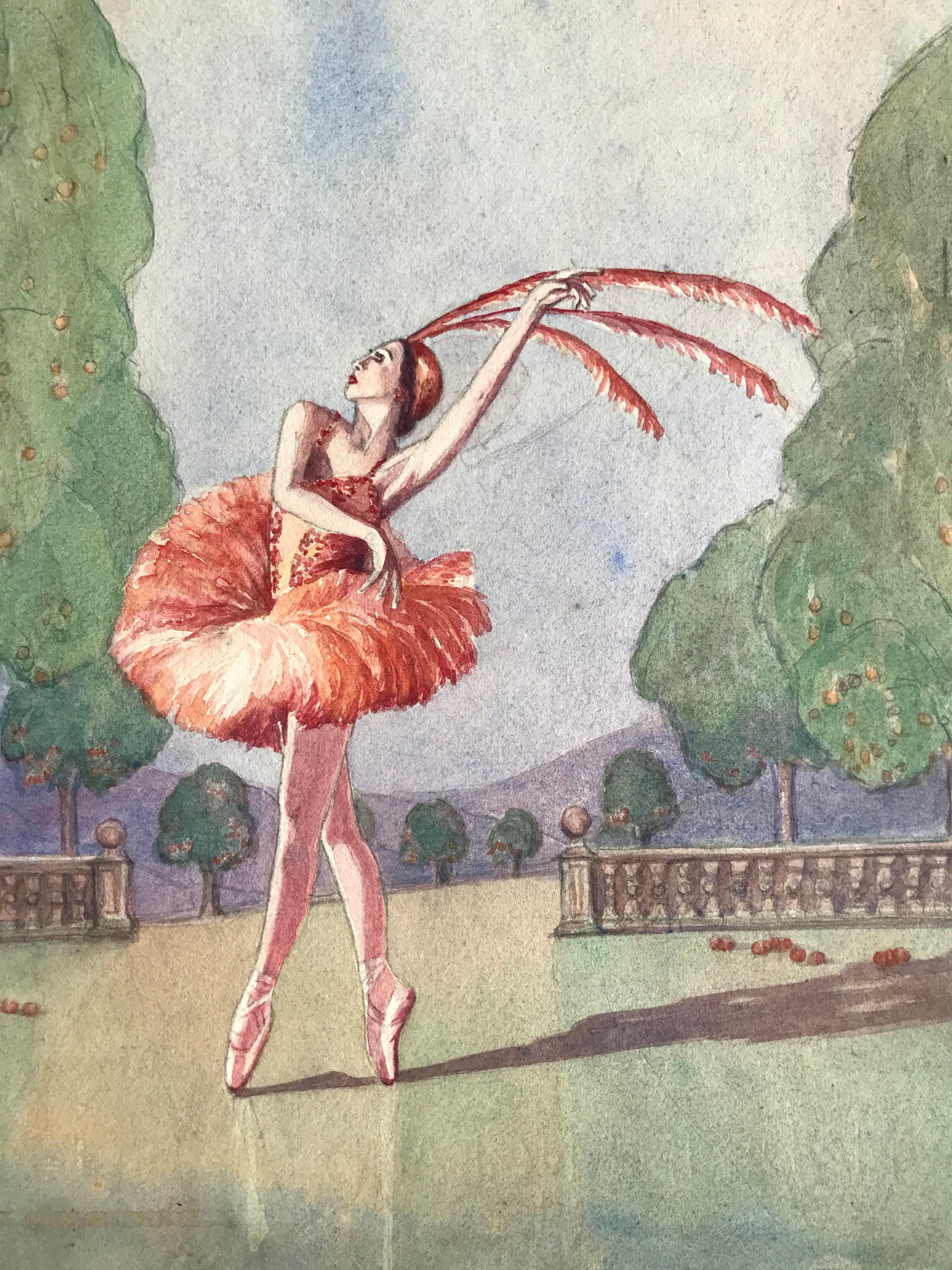 art deco ballerina