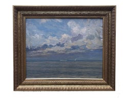 Giorgio Belloni, Italian Impressionist, plein air seascape, Ligurian coast
