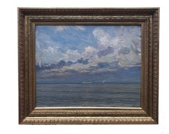 Giorgio Belloni, impressionista italiano, paesaggio marino plein air, costa ligure