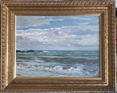 Giorgio Belloni, Italian Impressionist, plein air seascape, Ligurian coast